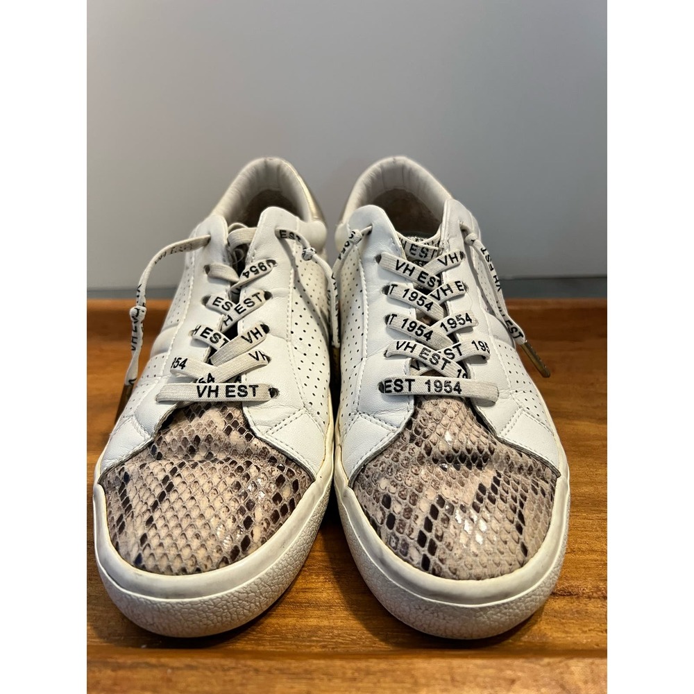 Vintage Havana Yaya Taupe Snake Multi Low Top Leather Sneakers Womens Size 7